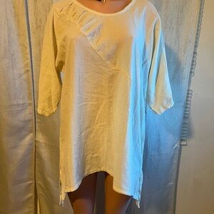 Oh My Gauze! Cream Tunic Top